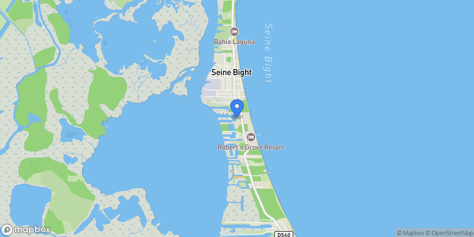 Map showing 20 Placencia Rd, Placencia, Stann Creek District, Belize.