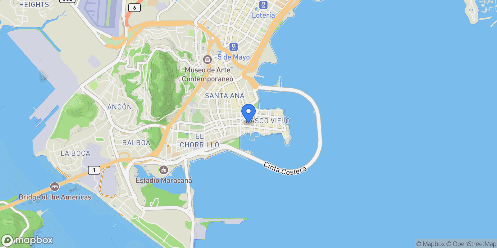 Map showing C. Pedro A. Díez, Panamá, Provincia de Panamá, Panama, Panama City, Panama, Panama.