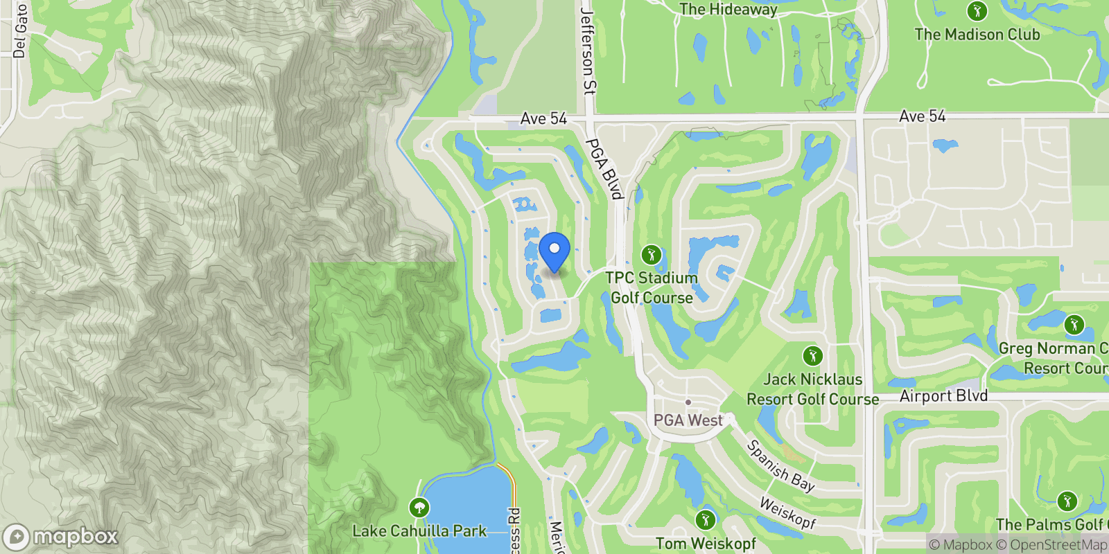 Map showing 55318 Tanglewood, La Quinta, California, United States.