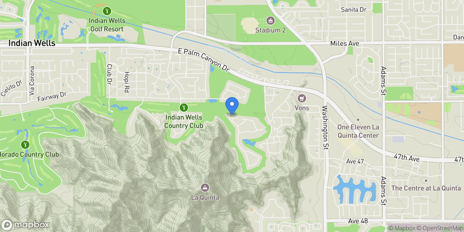 Map showing 46330 Dove Road, Indian Wells, California, United States.