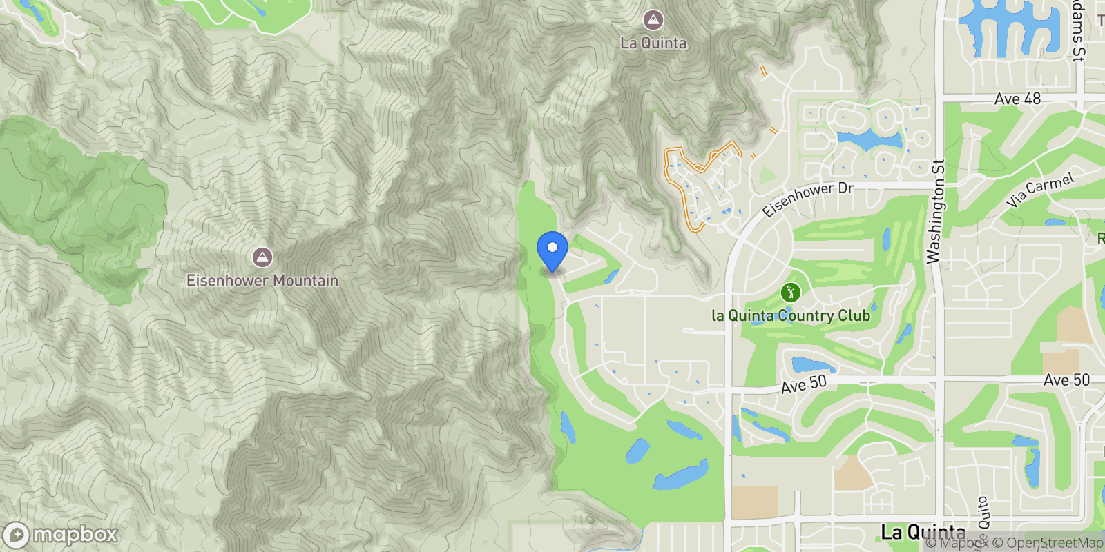 Map showing 49055 Calle Flora, La Quinta, California, United States.