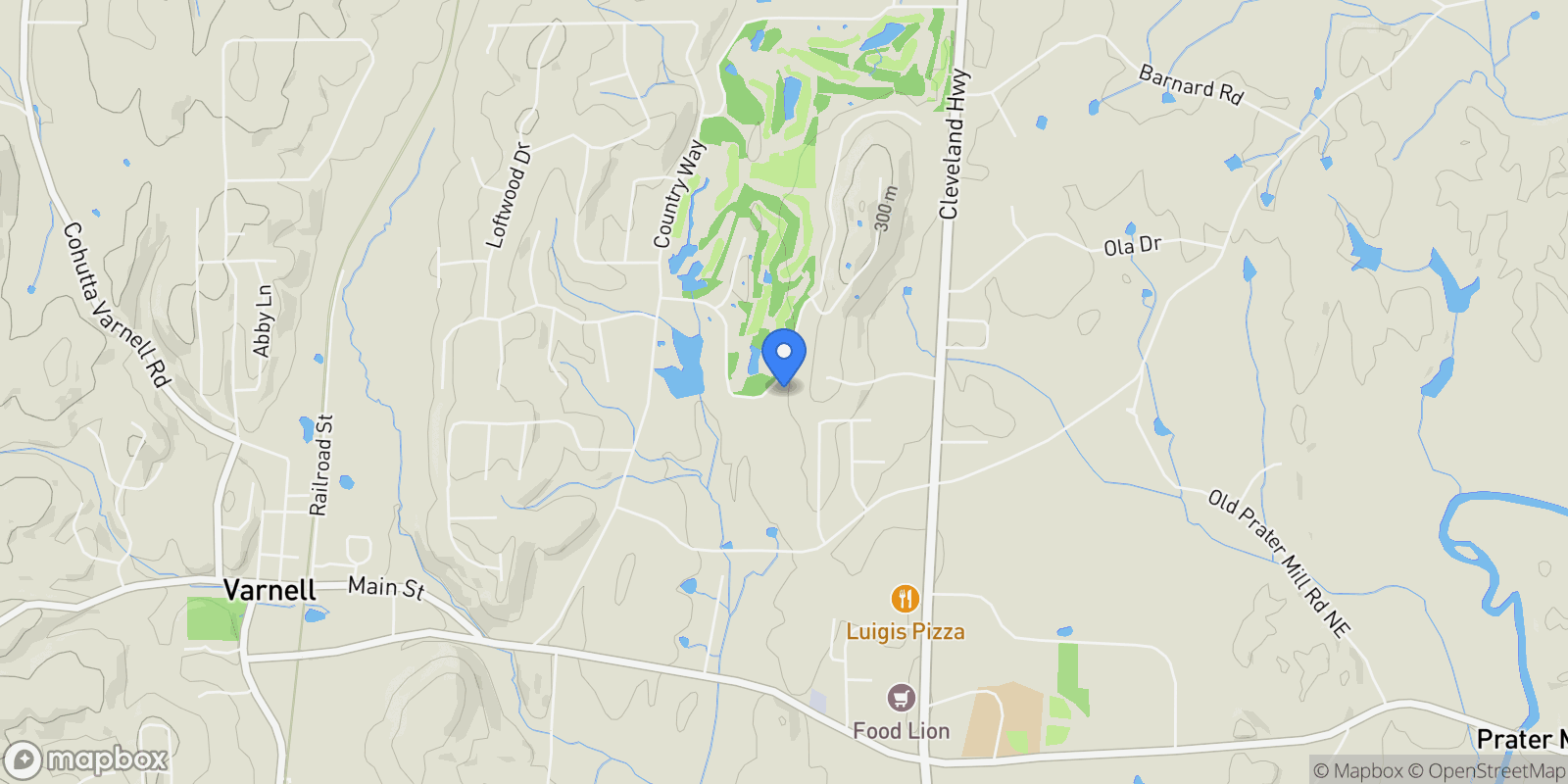 Map showing 122 Golf View, Cohutta, GA 30710, Cohutta, Georgia, United States.