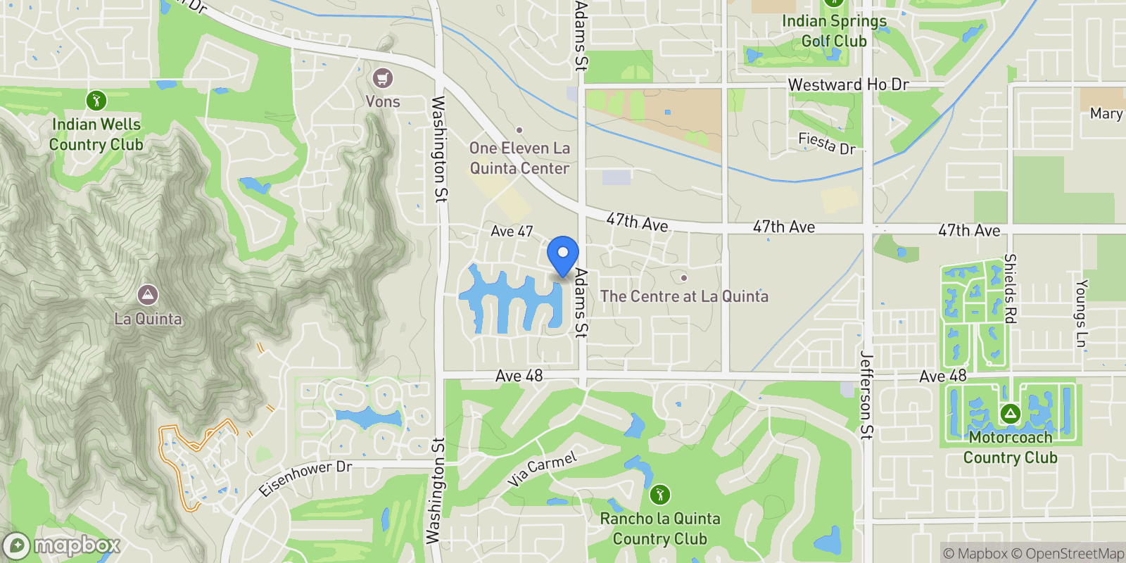 Map showing 78975 Dulce Del Mar, La Quinta, California, United States.