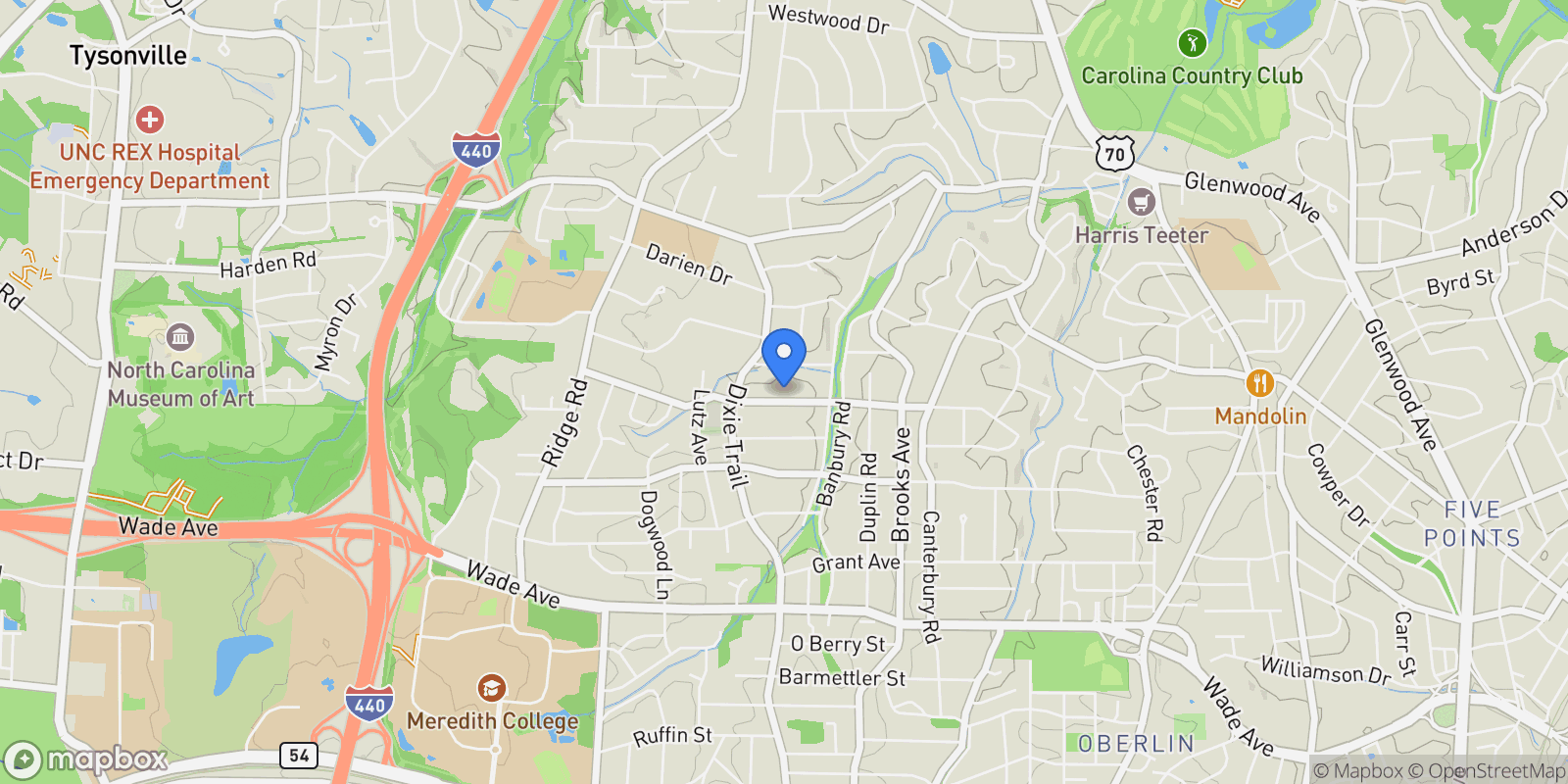 Map showing 3030 Lewis Farm Road, Raleigh NC 27607, Raleigh, North Carolina, United States.