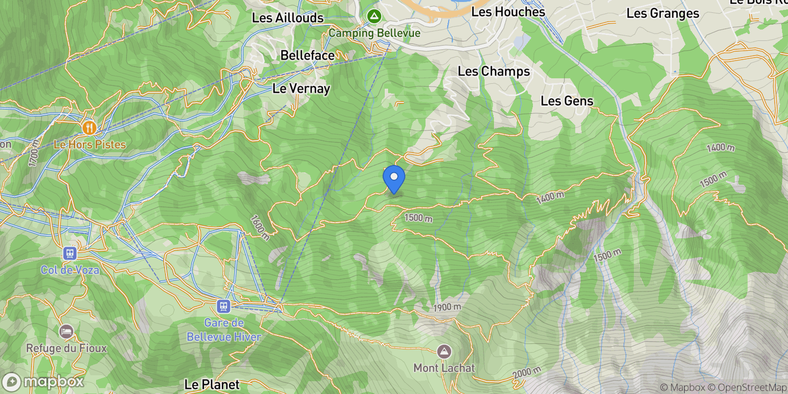 Map showing Les Houches, Auvergne-Rhône-Alpes, France.