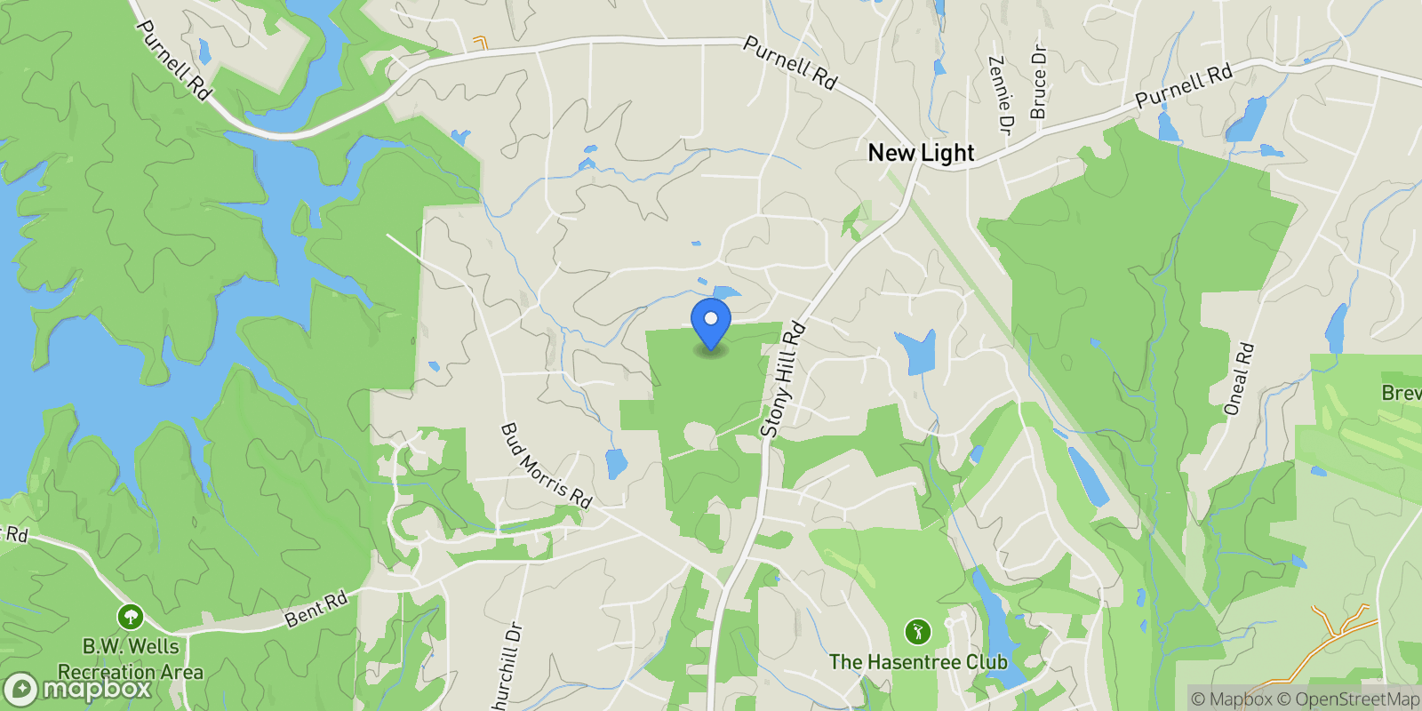 Map showing 1112 Delilia Lane, Wake Forest NC 27587, Wake Forest, North Carolina, United States.