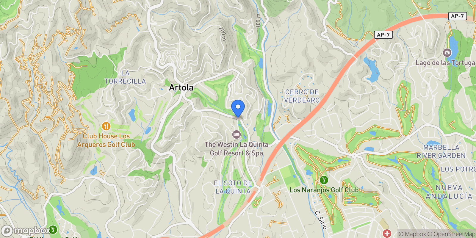 Map showing 29678 Benahavís, Málaga, Spain, La Quinta, Benahavis, Andalusia.