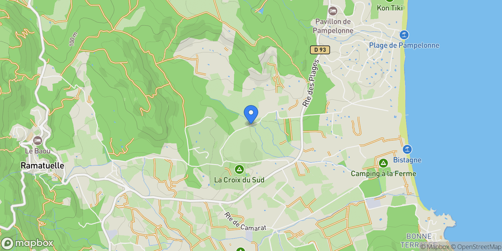 Map showing Ramatuelle, Provence-Alpes-Côte d'Azur, France.