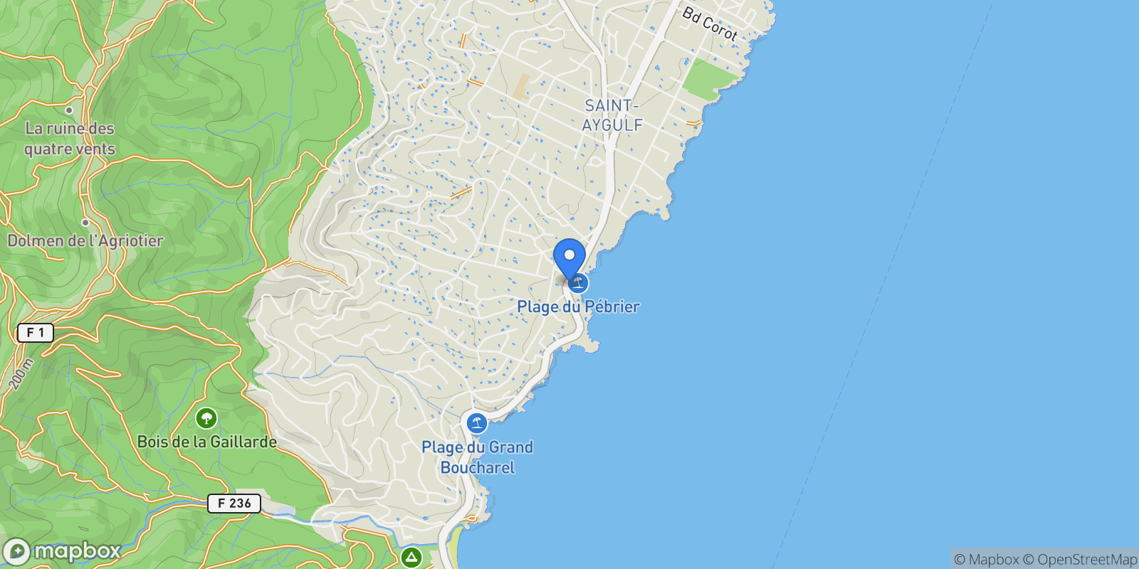 Map showing Fréjus, Provence-Alpes-Côte d'Azur, France.
