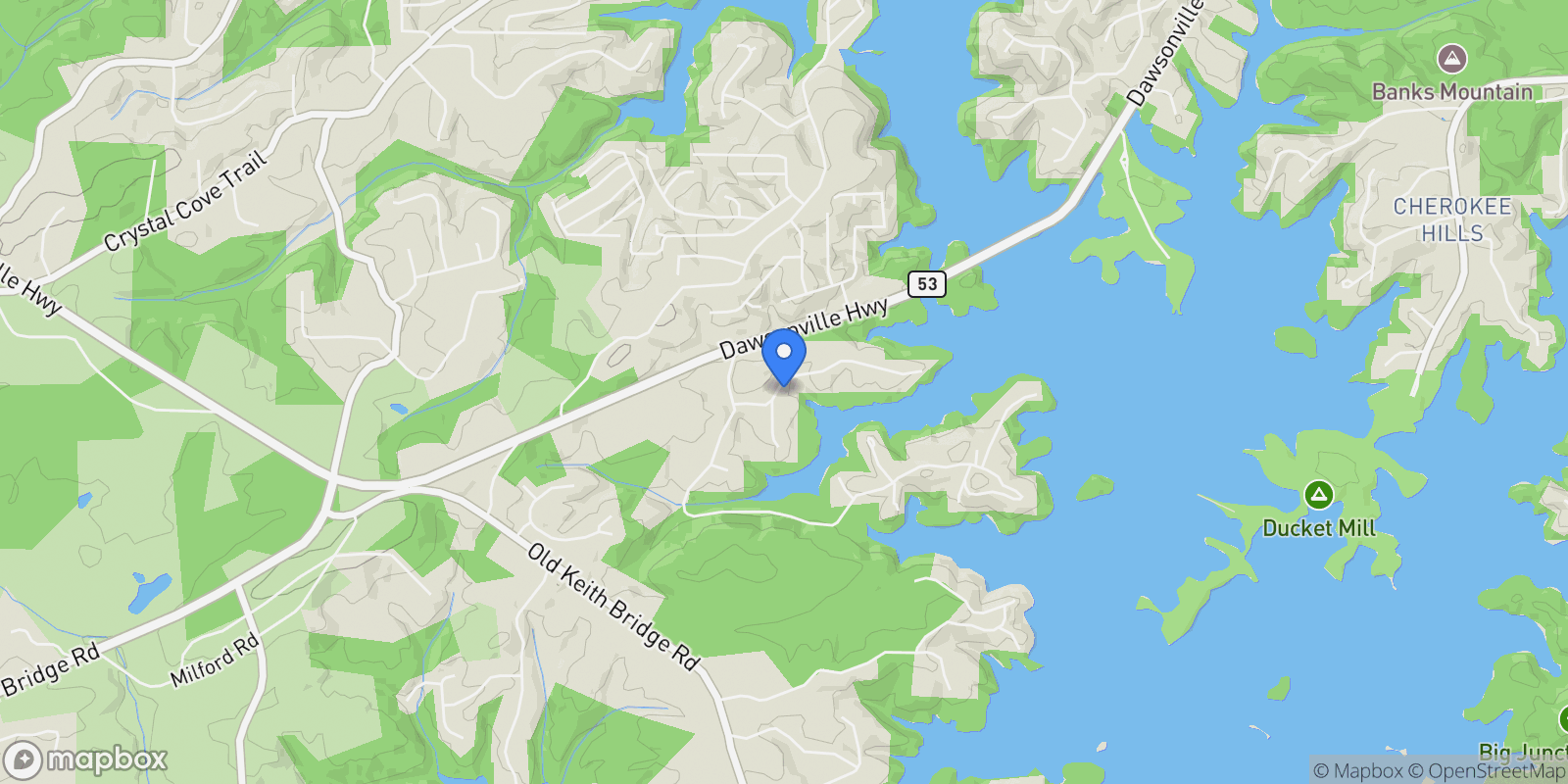Map showing Gainesville, Georgia, United States.