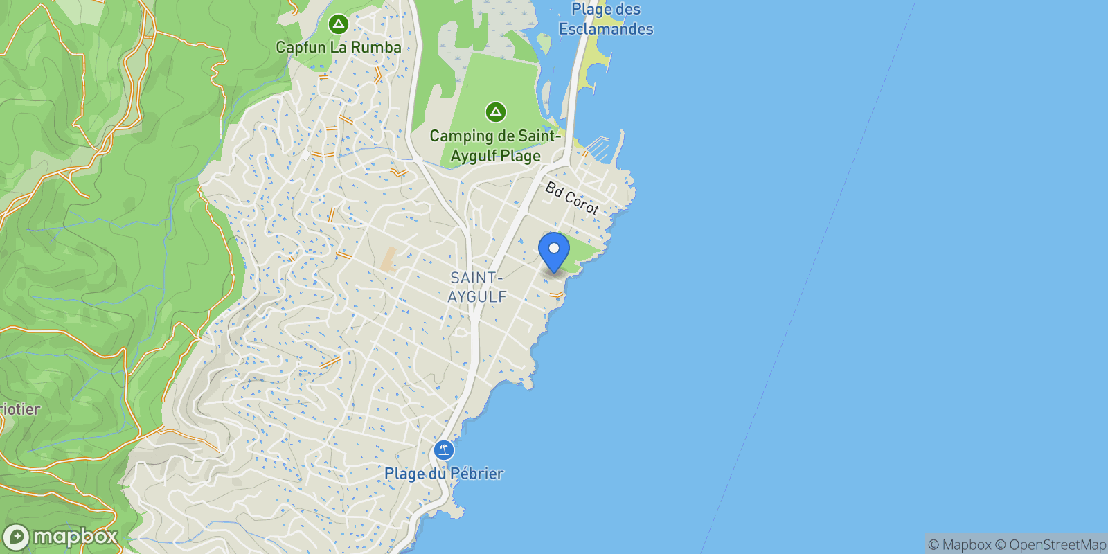 Map showing Fréjus, Provence-Alpes-Côte d'Azur, France.