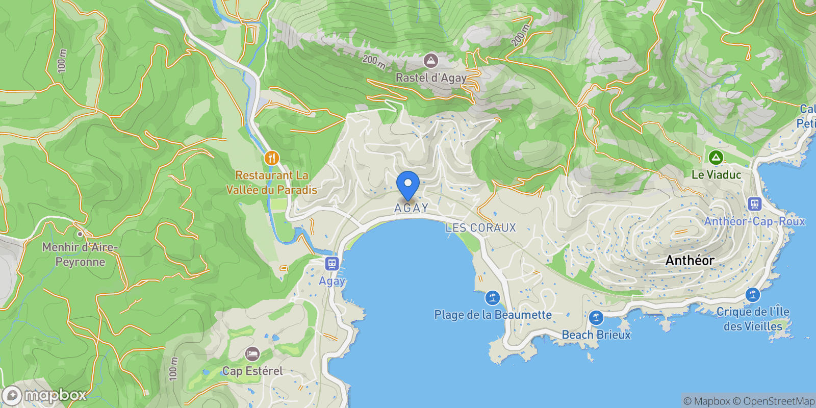 Map showing Saint-Raphaël, Provence-Alpes-Côte d'Azur, France.