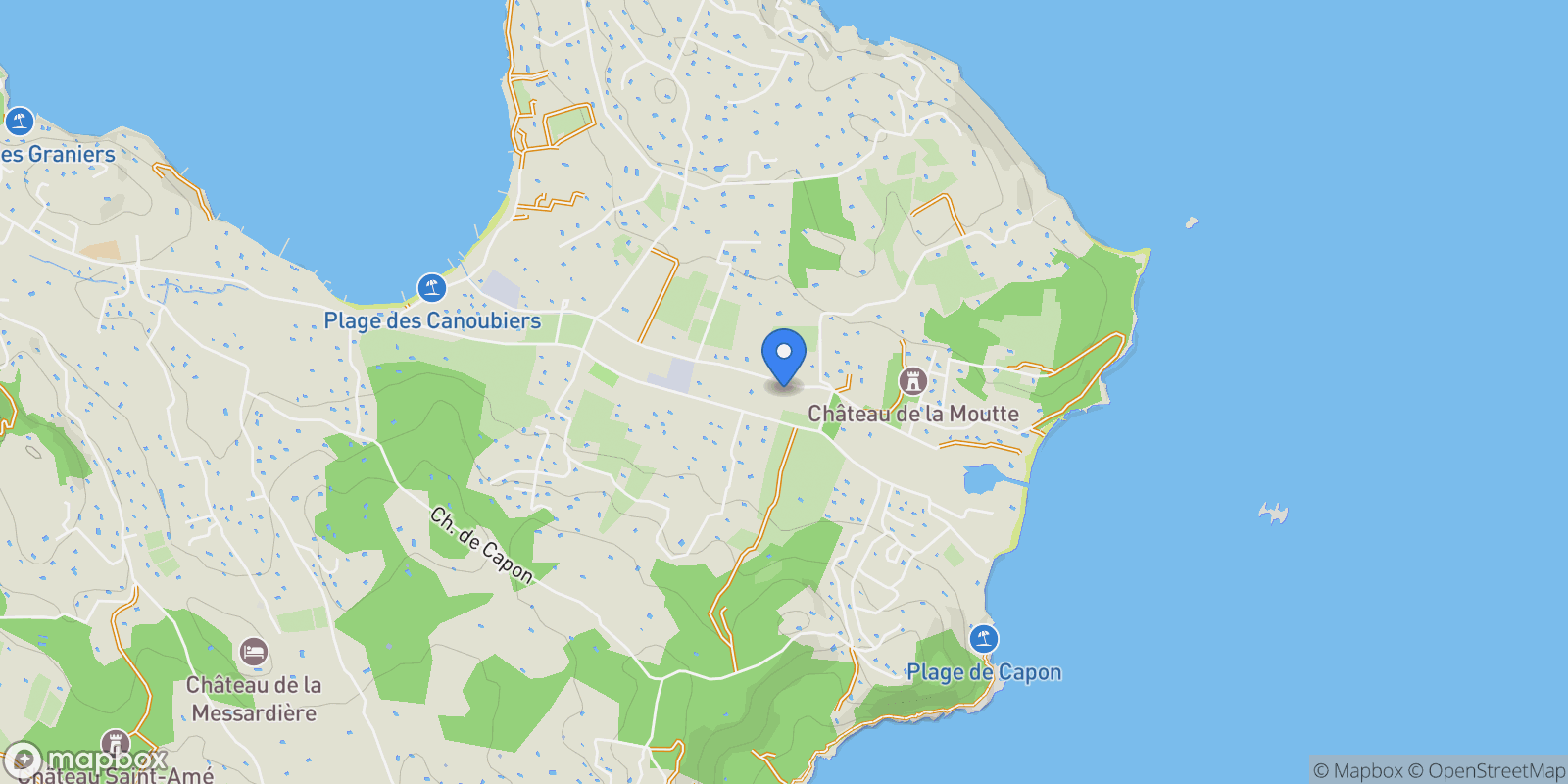 Map showing Saint-Tropez, Provence-Alpes-Côte d'Azur, France.