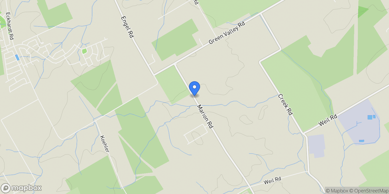 Map showing 4025 Marion, Seguin, Texas, United States.