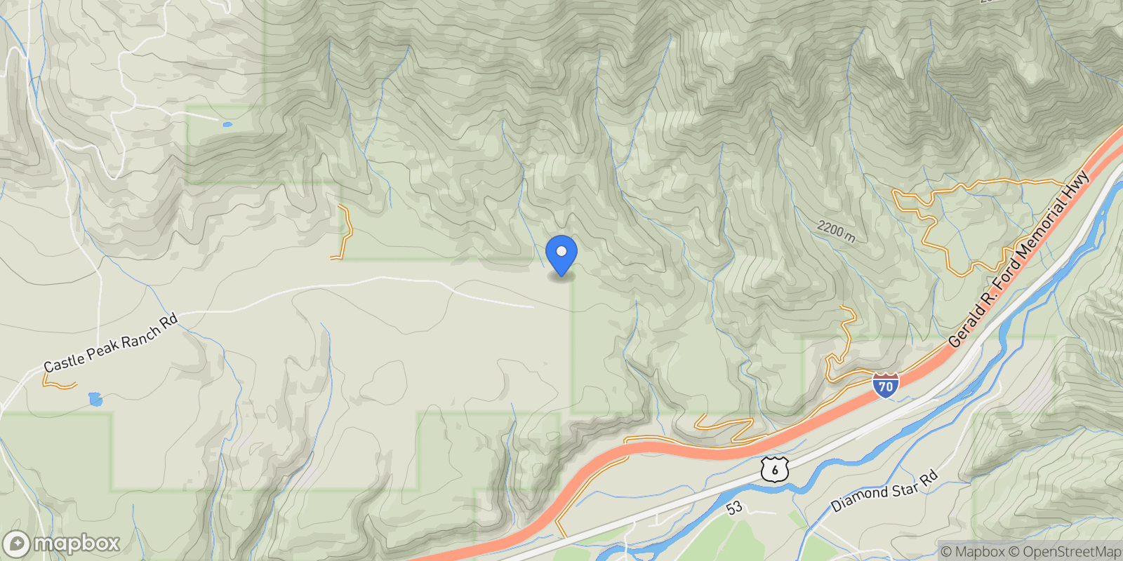 Map showing 2000 Castle Peak Ranch Rd, Eagle, CO 81631, Eagle, Colorado, United States.