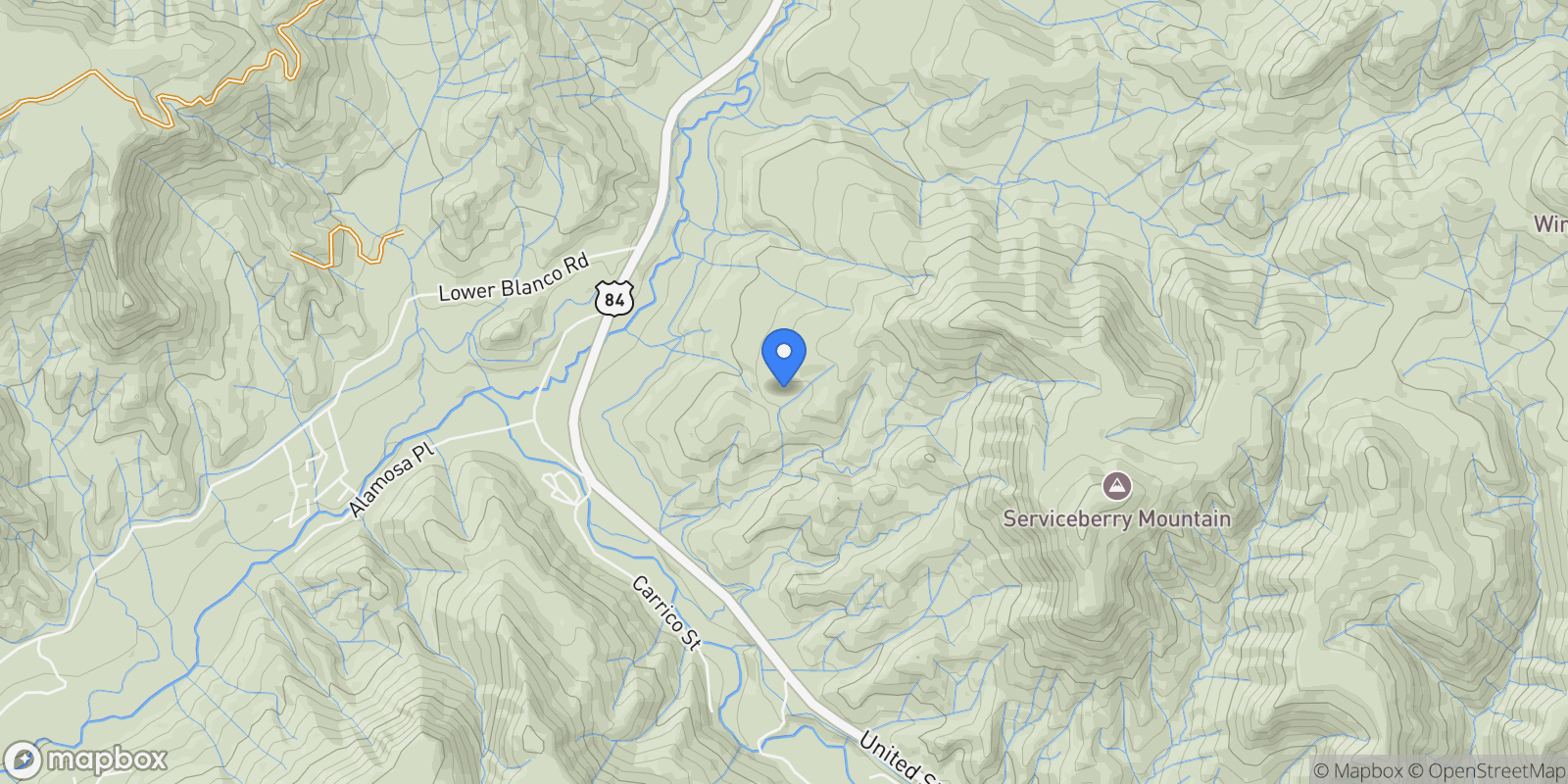 Map showing 704 Two Bear Drive, Pagosa Springs, Colorado, United States.