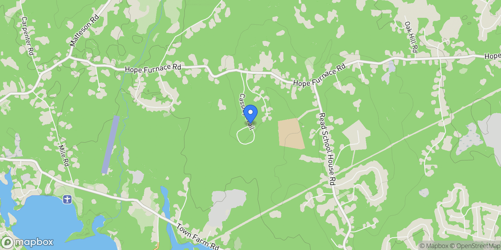 Map showing 24 Cassidy Trail, Coventry, Rhode Island, United States.
