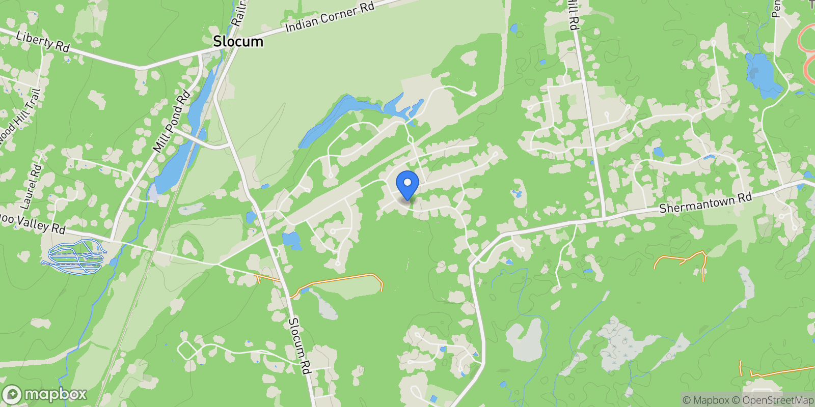 Map showing 247 Glen Hill Drive, South Kingstown, Rhode Island, United States.