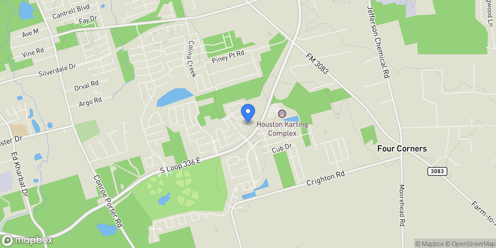 Map showing 3324 Pin Cherry Lane, Conroe, TX 77301, Conroe, Texas, United States.