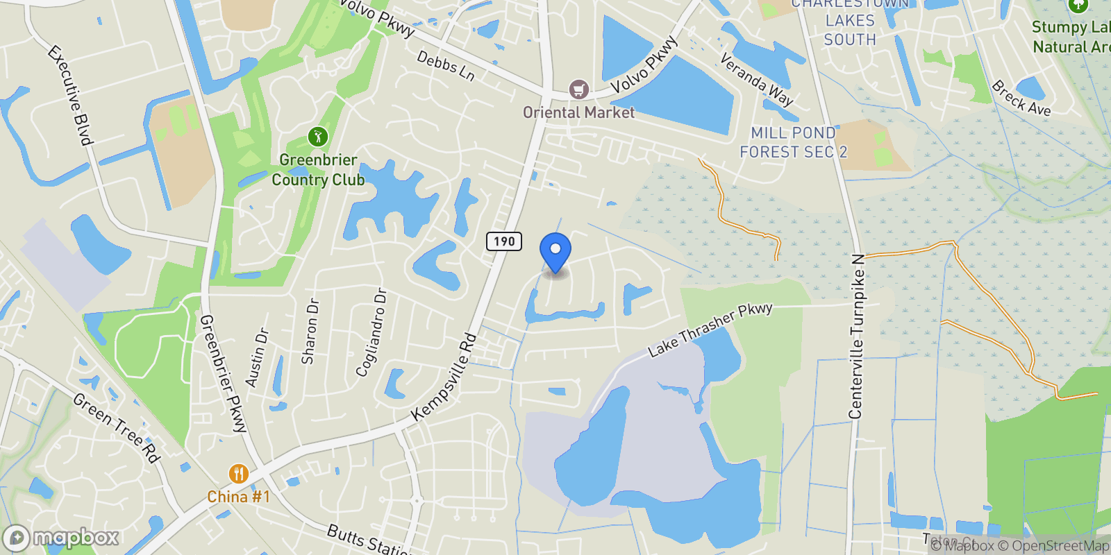 Map showing 1026 Woodwind Way, Chesapeake, VA 23320, Chesapeake, Virginia, United States.
