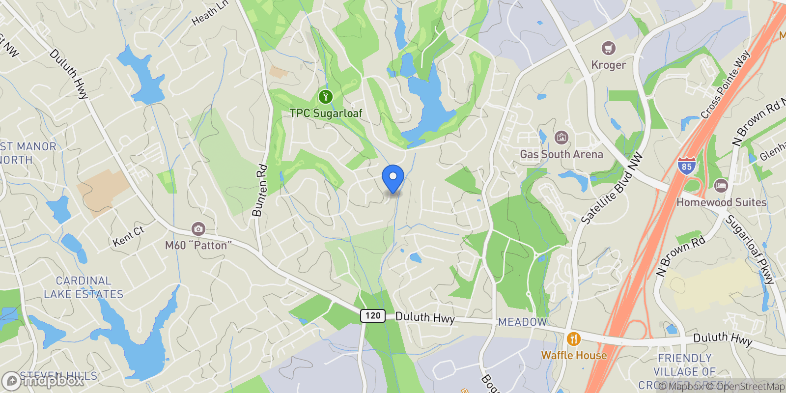 Map showing 2747 Mount Pleasant Trail, Johns Creek, Georgia, United States.