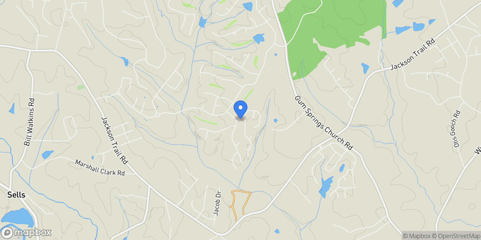Map showing 3908 Meadowland Drive, Jefferson, Georgia, United States.