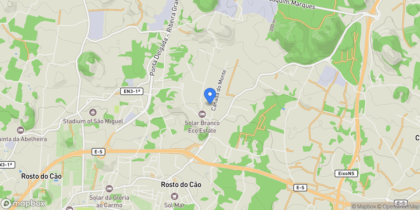 Map showing Livramento, 9500, Portugal, Rosto do Cao (Livramento), Azores, Portugal.