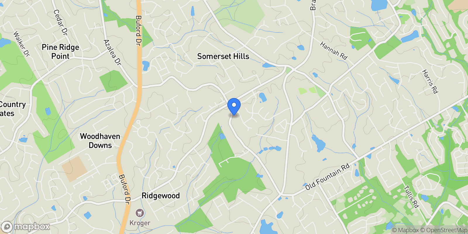 Map showing 1613 Azalea Drive, Lawrenceville, Georgia, United States.