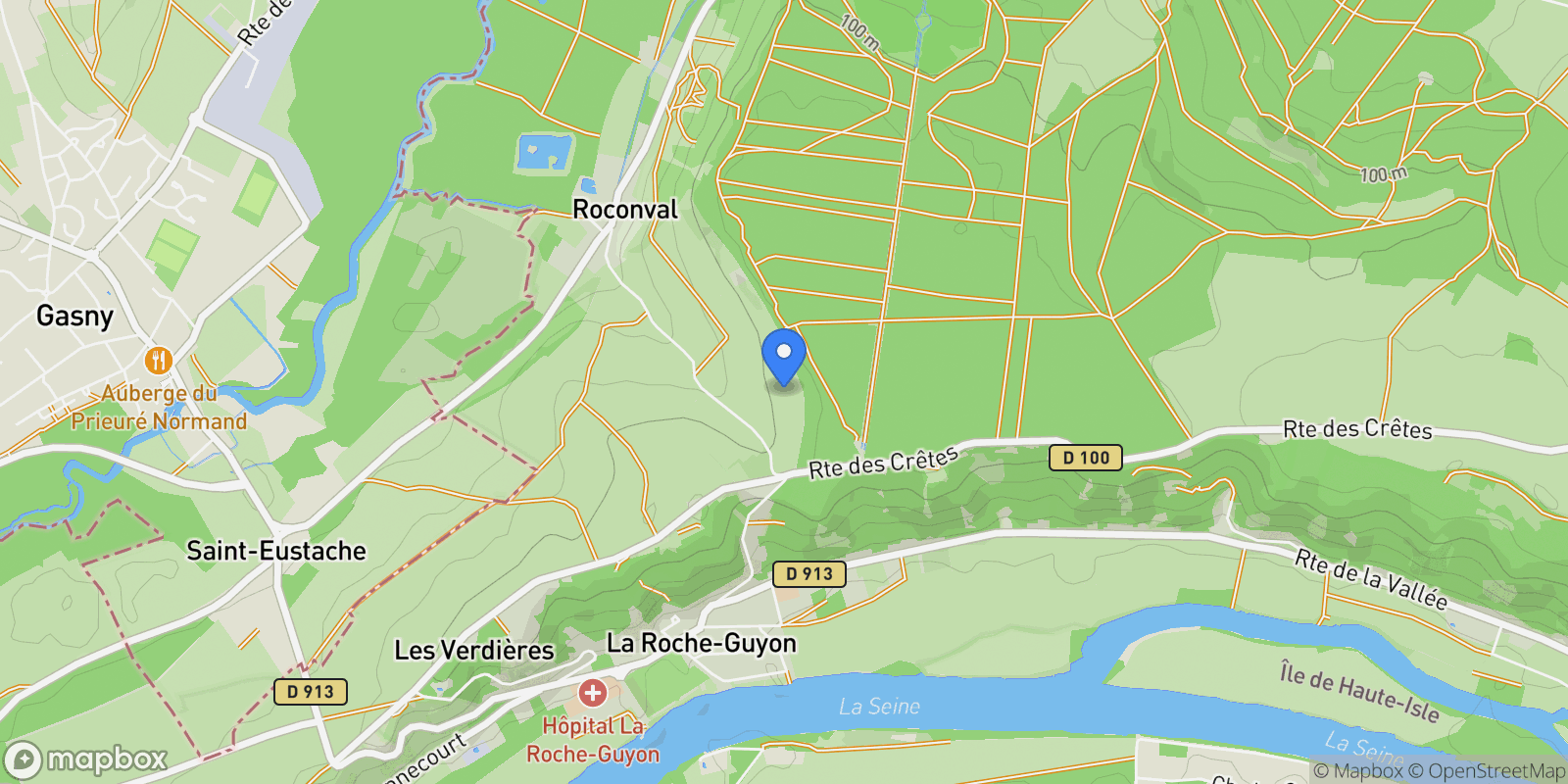 Map showing La Roche-Guyon, Île-de-France, France.