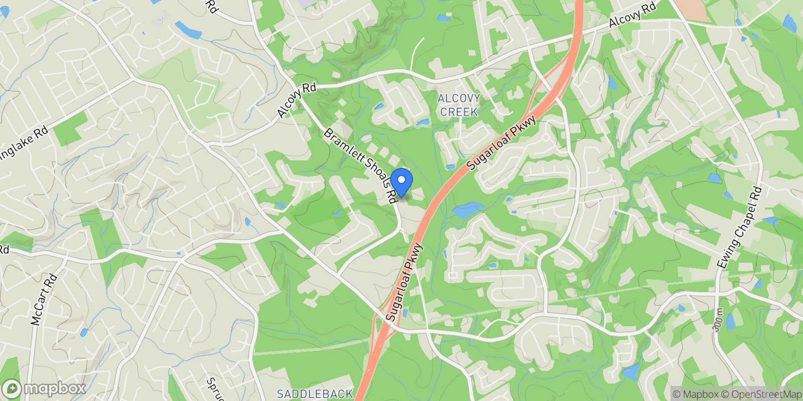 Map showing 876 Bramlett Shoals Road, Lawrenceville, Georgia, United States.