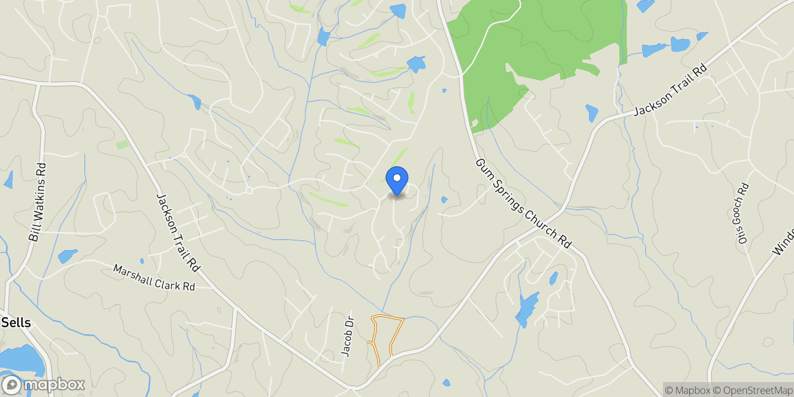 Map showing 5613 Meadow View Drive, Jefferson, Georgia, United States.
