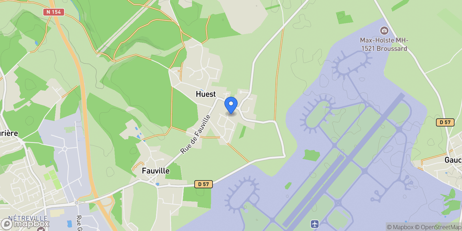 Map showing Huest, Normandy, France.