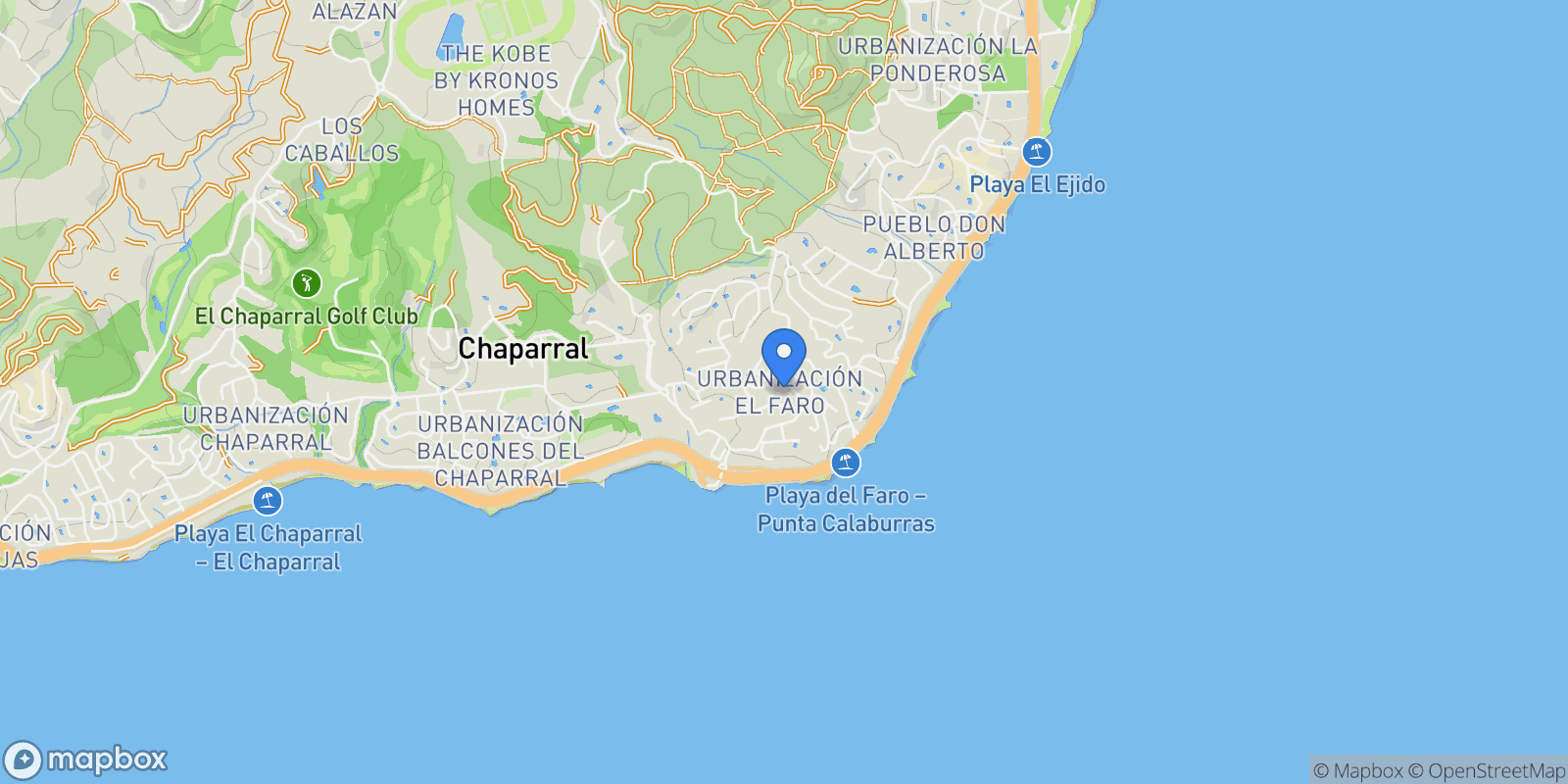 Map showing El Faro, Mijas, Spain.