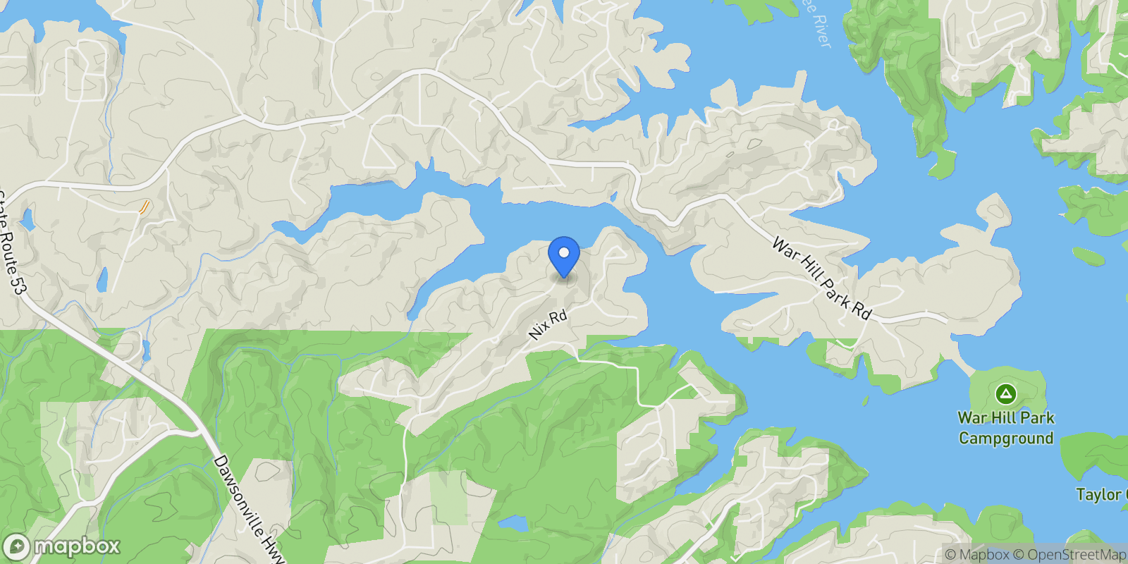 Map showing Cumming, Georgia, United States.