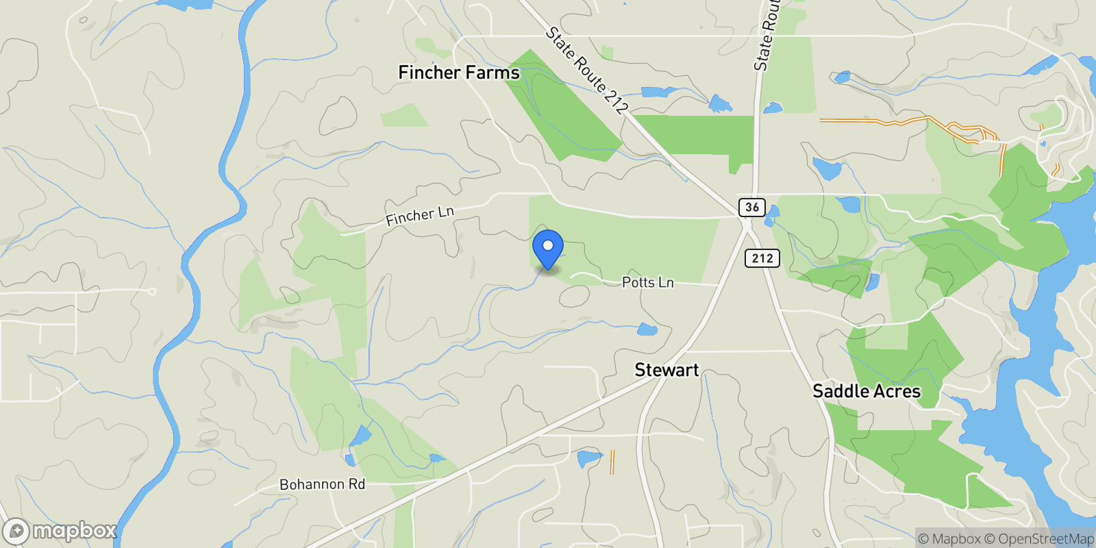 Map showing 300 Potts Lane, Covington, Georgia, United States.