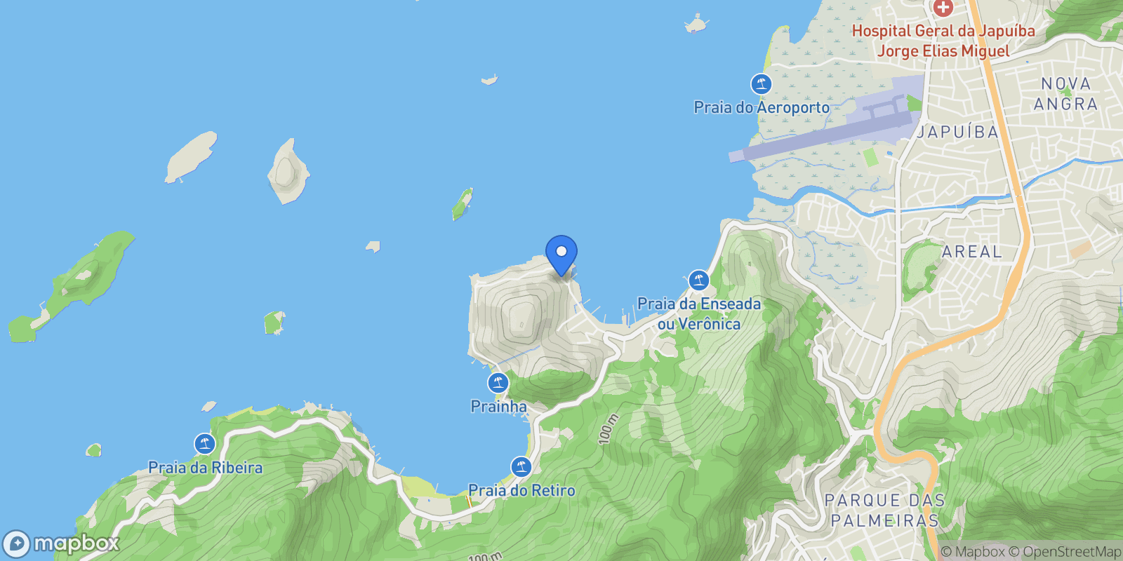 Map showing R. Ponta do Sapê - Ponta do Sapê, Angra dos Reis - RJ, Brazil, Ponta do Sapê, State of Rio de Janeiro, Brazil.