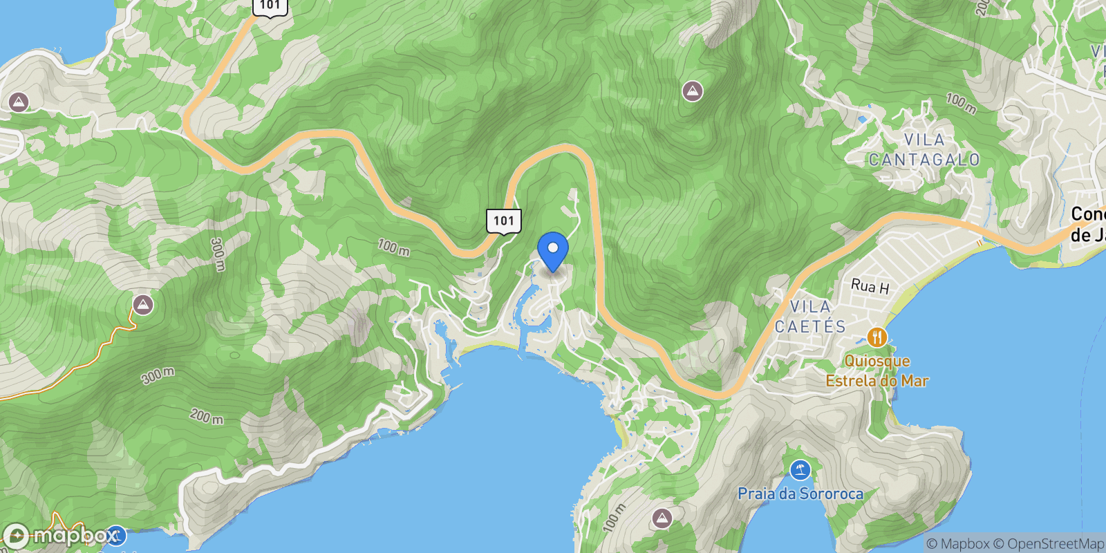 Map showing Portogalo, Angra dos Reis - RJ, Brazil, Portogalo, State of Rio de Janeiro, Brazil.