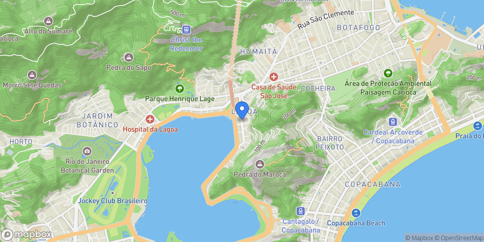 Map showing R. Fonte da Saudade - Lagoa, Rio de Janeiro - RJ, 22471-210, Brazil, Rio de Janeiro, State of Rio de Janeiro, Brazil.