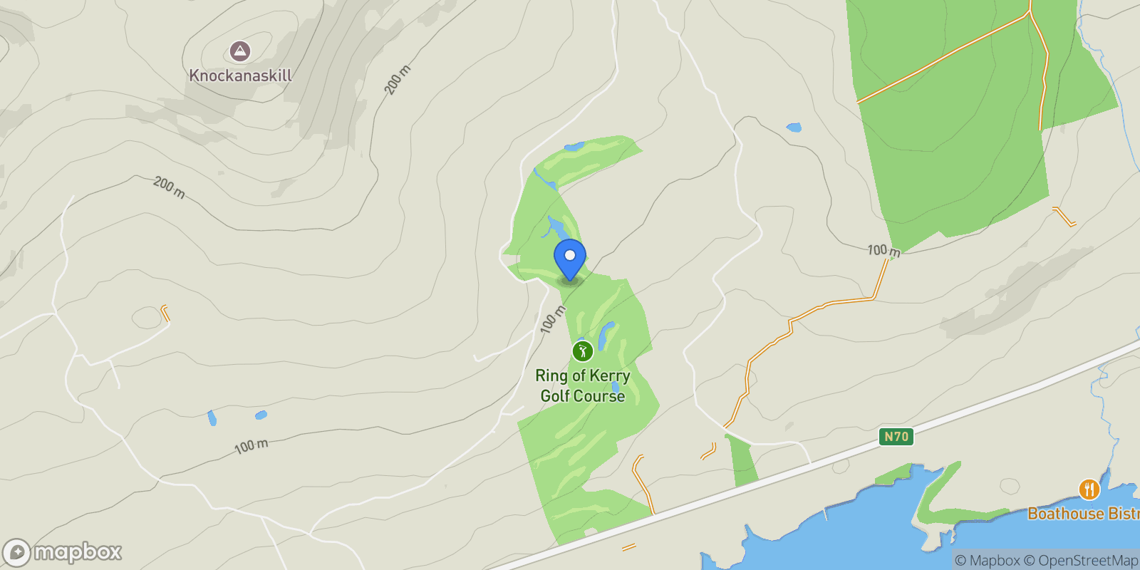 Map showing Zinc House Templenoe , Kenmare, KY V93 DC8R, Ring of Kerry Holiday Cottages, County Kerry, Ireland.
