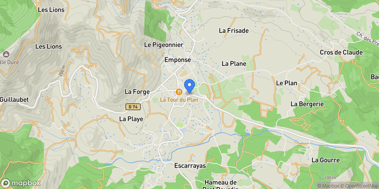 Map showing Le Plan-de-la-Tour, Provence-Alpes-Côte d'Azur, France.