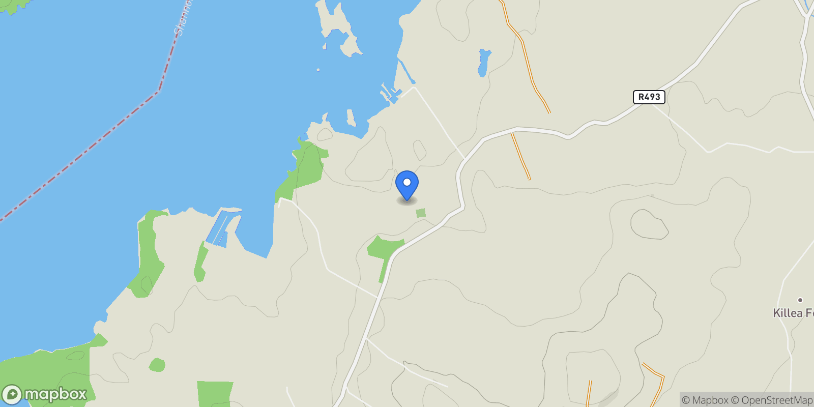 Map showing Kilgarvan House Ballinderry, Tipperary, TA E45 PY83, Cooldoney, County Tipperary, Ireland.