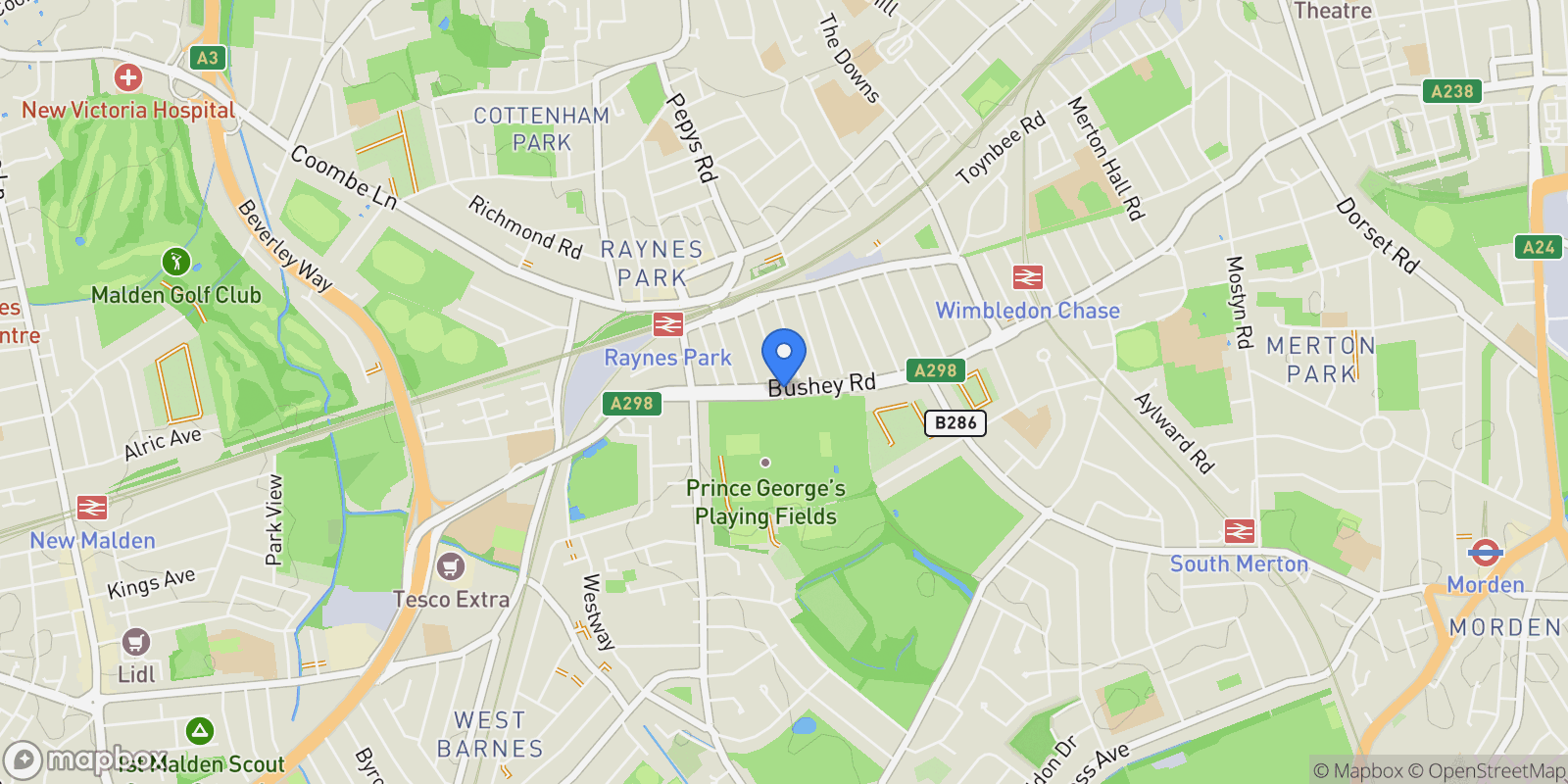 Map showing London, England, United Kingdom.