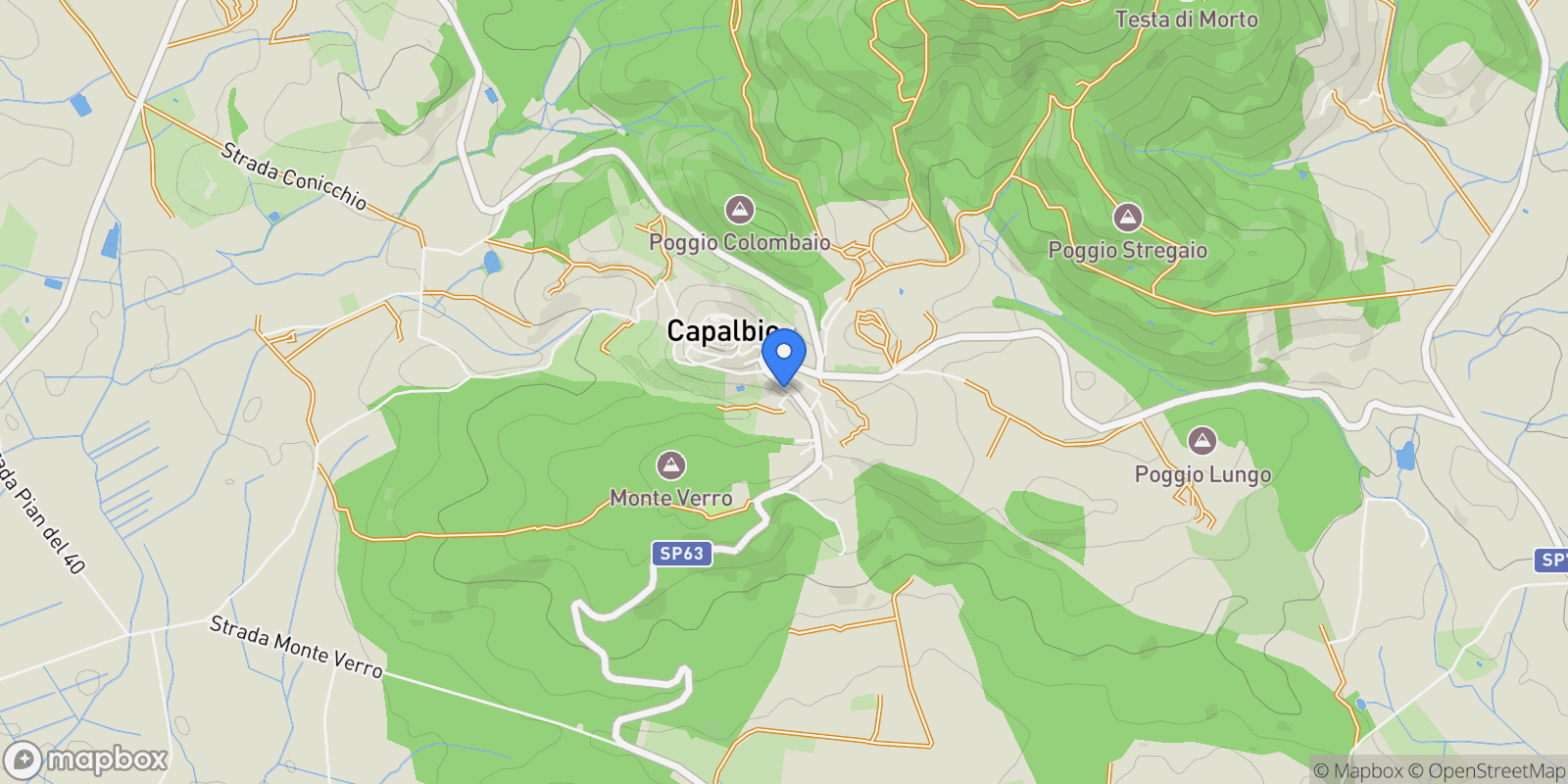 Map showing Strada Pedemontana, Capalbio, Tuscany, Italy.