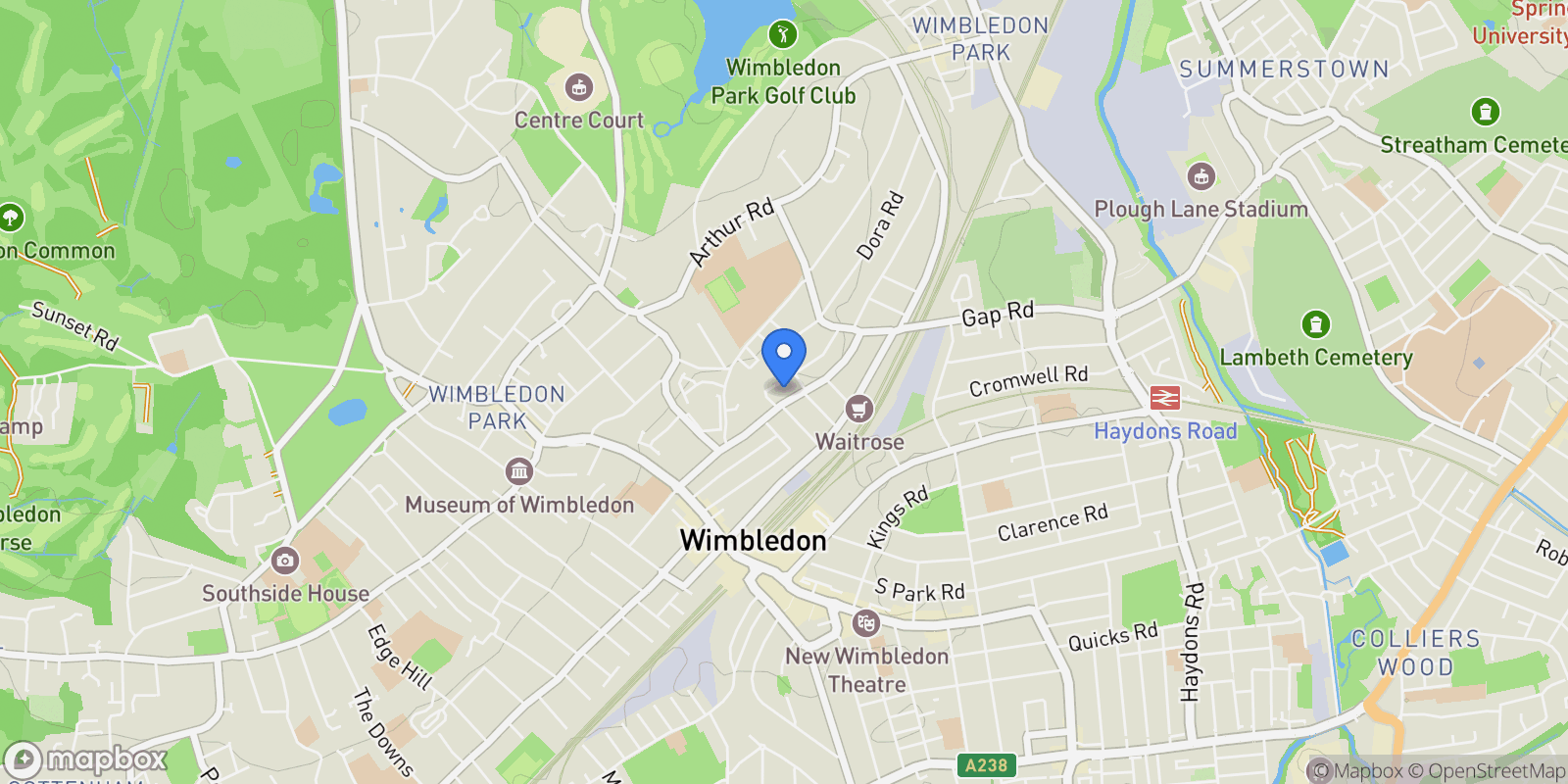 Map showing London, England, United Kingdom.