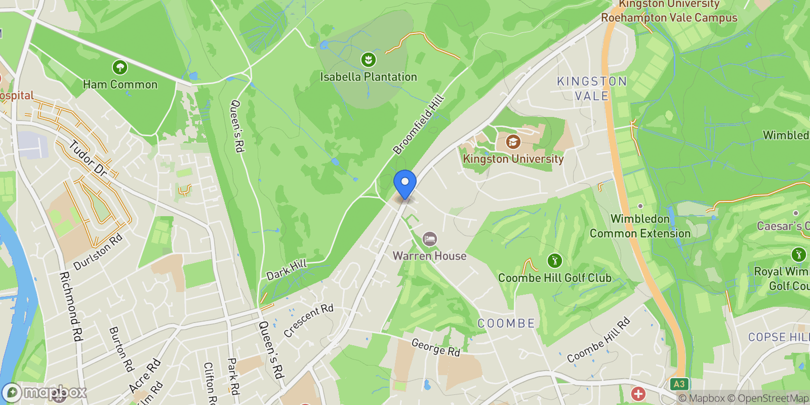 Map showing Eastcott Close, Kingston upon Thames, England, United Kingdom.