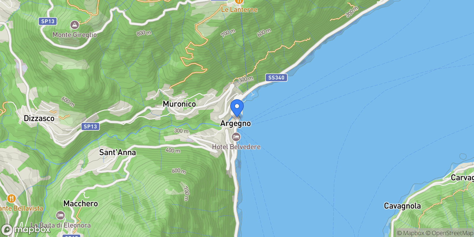 Map showing 22010 Argegno, Province of Como, Italy, Argegno, Lombardy, Italy.
