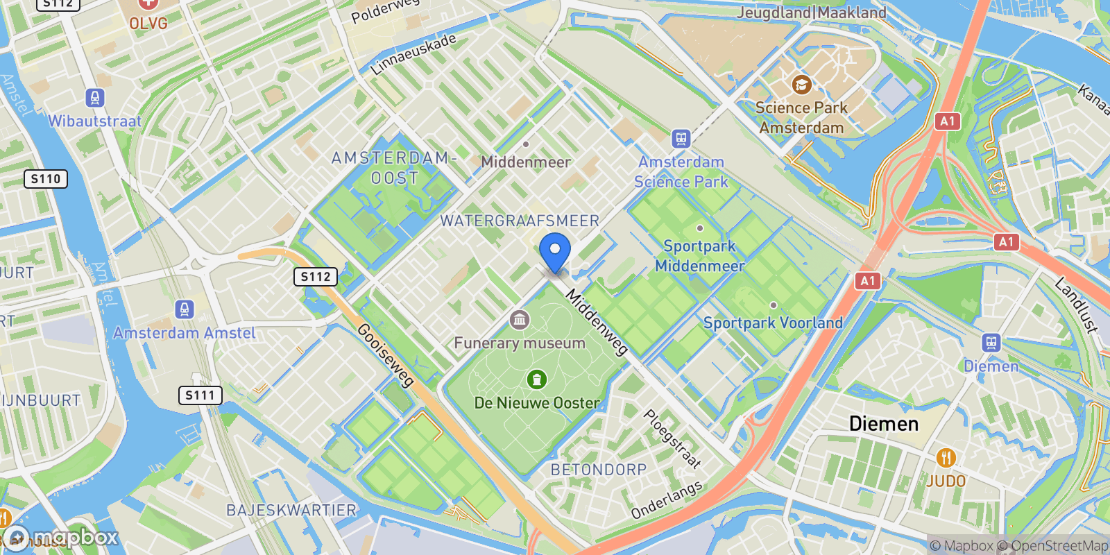 Map showing Middenweg, Amsterdam, Netherlands, Amsterdam, North Holland, Netherlands.