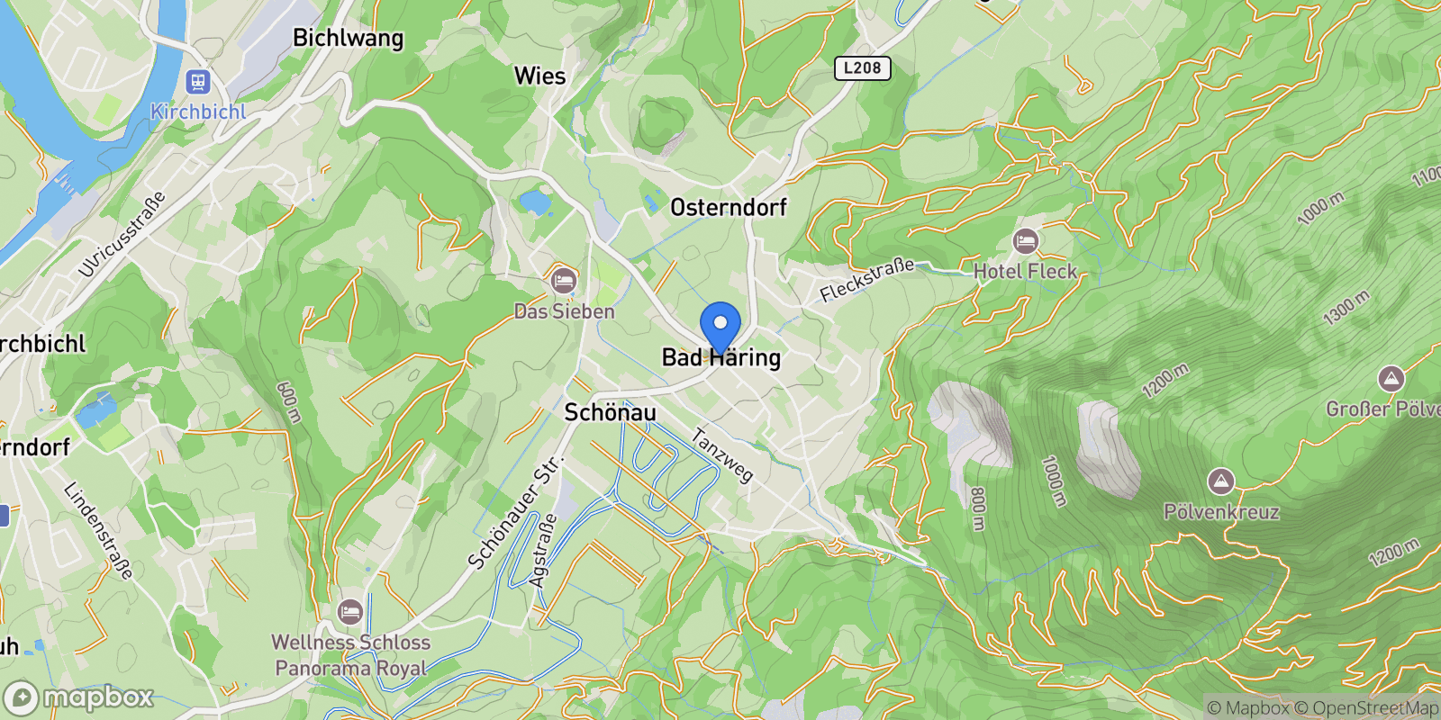 Map showing Bad Häring, Tyrol, Austria.