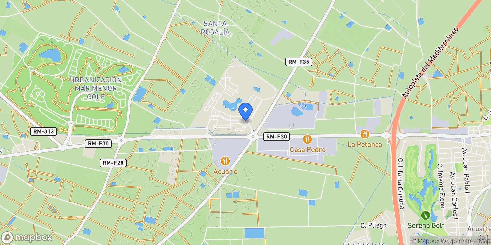 Map showing Torre Pacheco, Region of Murcia, Spain.