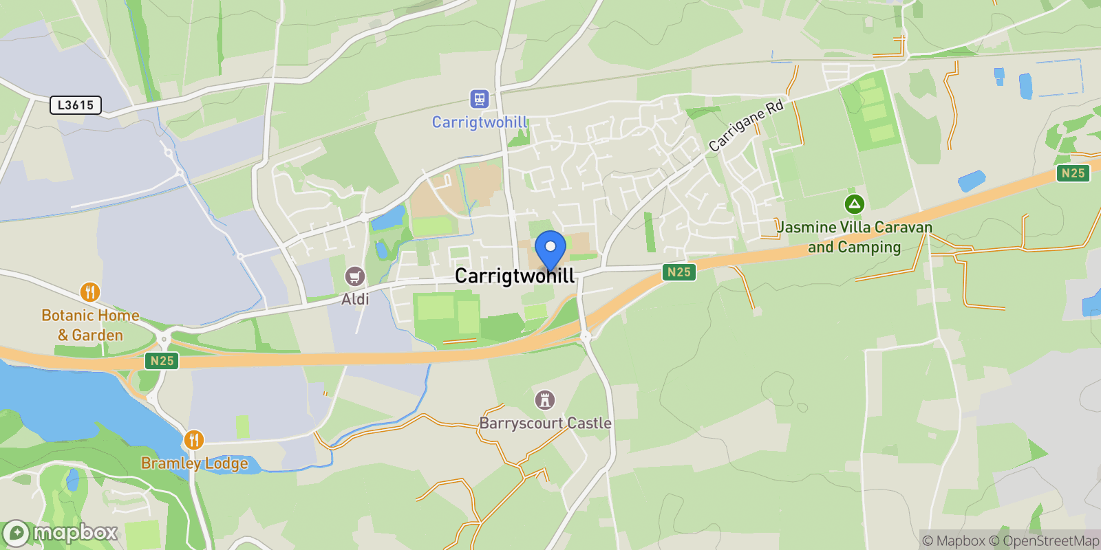 Map showing The Coach House, Terrysland, Carrigtwohill, County Cork, Ireland.